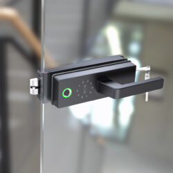 JCG600 Office Security Smart Fingerprint Glass Door Lock With Tuya App WiFi