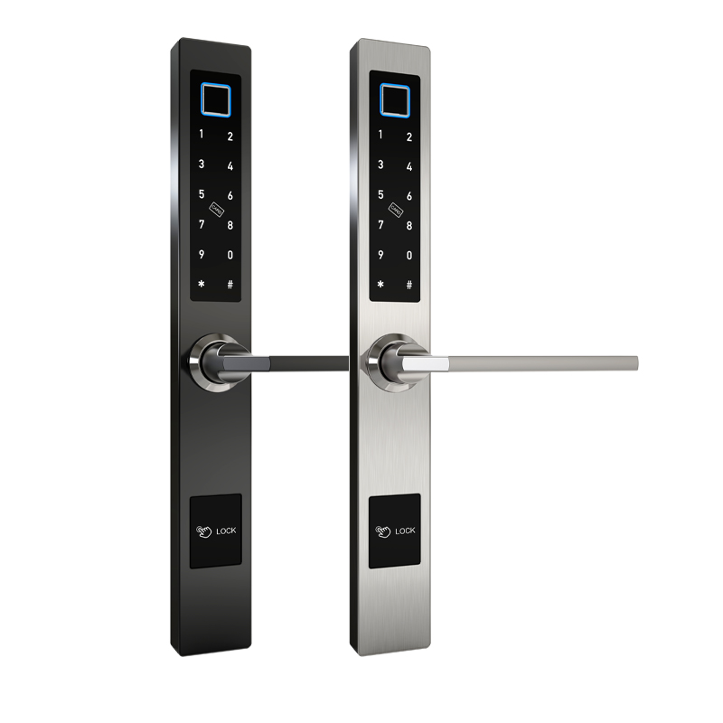 JCF3368 Smart Fingerprint Door Lock on Aluminum Door
