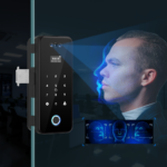 JCG980 Face Recognation Office Smart Glass Door Lock