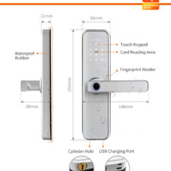 JCF3235 Apartment Security Smart Digital Fingerprint Lock